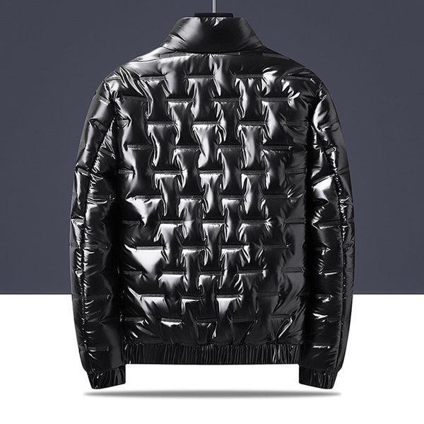 Men's Autumn Fashion Glossy Jacket Waterproof Material Outwear Clothing Plus 5XL  -  GeraldBlack.com