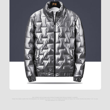 Men's Autumn Fashion Glossy Jacket Waterproof Material Outwear Clothing Plus 5XL  -  GeraldBlack.com