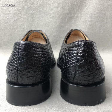 Men's Autumn Handmade Authentic Crocodile Skin Business Oxford Shoes  -  GeraldBlack.com
