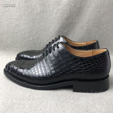 Men's Autumn Handmade Authentic Crocodile Skin Business Oxford Shoes  -  GeraldBlack.com