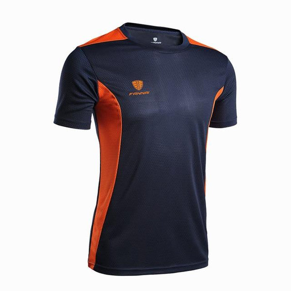 Men's Basketball Soccer Fitness Running Quick Dry Short Sleeve T-Shirt - SolaceConnect.com