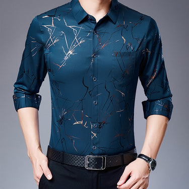 Men's big pocket shirts clothing korean fashion long sleeve luxury dress casual clothes jersey  -  GeraldBlack.com