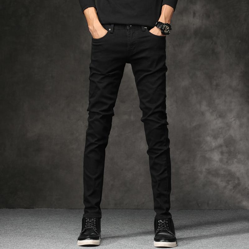 2019 Men's Black Classic Fashion Designer Denim Skinny Casual Jeans - SolaceConnect.com