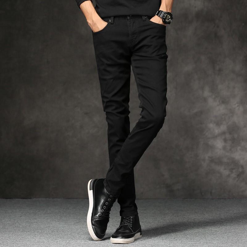 2019 Men's Black Classic Fashion Designer Denim Skinny Casual Jeans - SolaceConnect.com