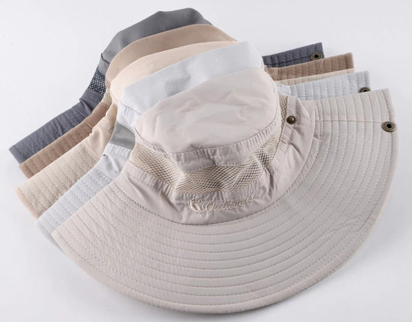 Men's Bob Summer Wide Brim UV Protection Bucket Hats for Outdoor Fishing  -  GeraldBlack.com