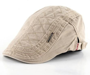 Men's Boina Fashion Masculina Plaid Style Casual Solid Cotton Hats  -  GeraldBlack.com