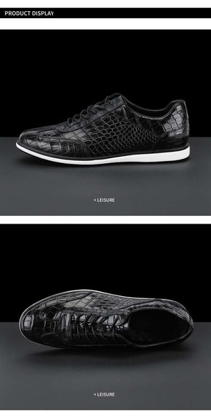 Men's Breathable Casual Genuine Leather Designer Luxury Flat Shoes  -  GeraldBlack.com