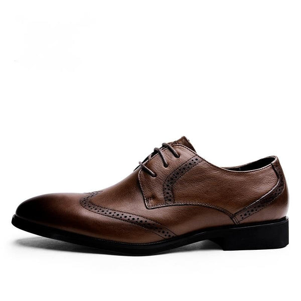 Men's Breathable Comfortable Casual Brock Carved Leather Soft Oxford Shoes  -  GeraldBlack.com
