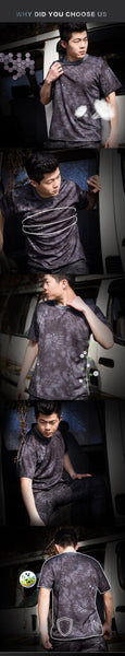 Men's Breathable Tight Tactical Camouflage Quick Dry Compression T-Shirt  -  GeraldBlack.com