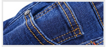Men's Business Casual Fashion Stretch Slim Classic Denim Jeans - SolaceConnect.com