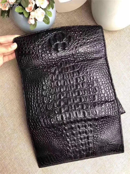 Men's Business Casual Style Authentic Alligator Skin Wristlets Clutch Bag  -  GeraldBlack.com