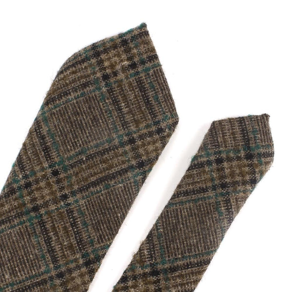 Men's Business Cravats 7cm Wool Skinny Woolen Plaid Striped Necktie - SolaceConnect.com