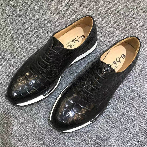 Men's Business Luxury Fashion Genuine Leather Lace Up Casual Shoes  -  GeraldBlack.com