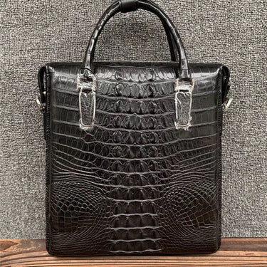 Men's Business Style Authentic Exotic Genuine Crocodile Skin Handbag  -  GeraldBlack.com