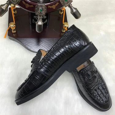 Men's Business Style Round Toe Exotic Genuine Alligator Leather Loafers  -  GeraldBlack.com