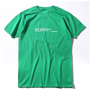 Men's Casual 100% Cotton O-Neck Short Sleeve Sorry Funny T-Shirts  -  GeraldBlack.com