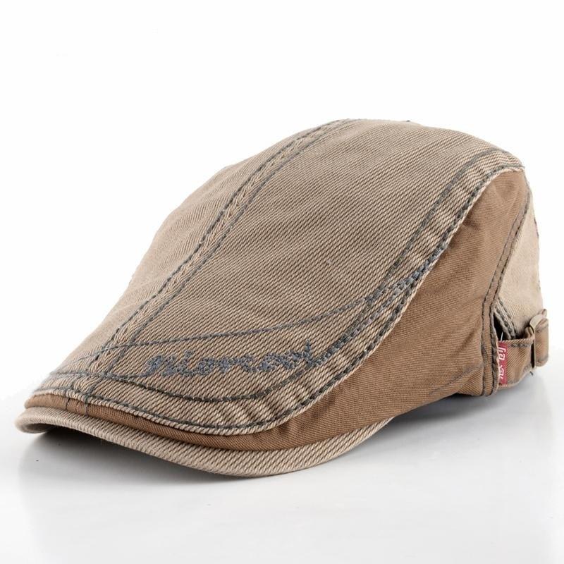 Men's Casual Adjustable British Style Retro Caps Peaked Cotton Beret Hats  -  GeraldBlack.com