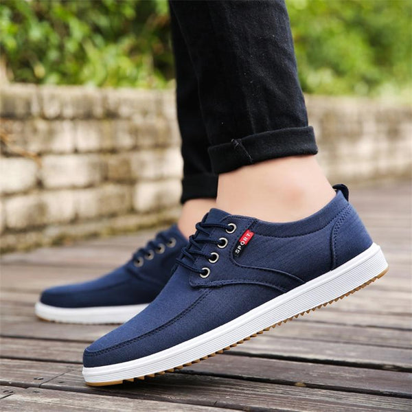 Men's Casual Breathable Sweat-Absorbant Anti-Odor Canvas Walking Shoes - SolaceConnect.com
