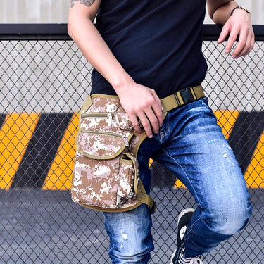 Men's Casual Canvas Bicycle and Motorcycle Drop Waist Belt Bags  -  GeraldBlack.com