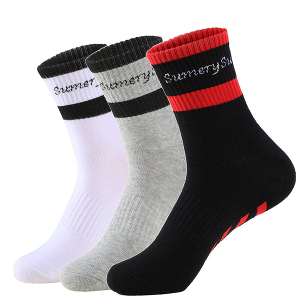 Men's Casual Cotton Striped Pattern Breathable Outdoor Sports Socks  -  GeraldBlack.com