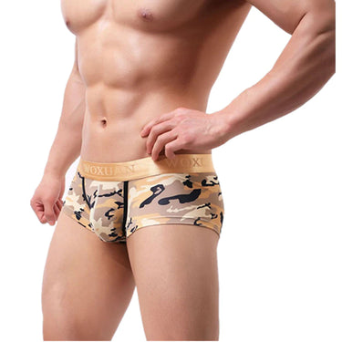 Men's Casual Fashion Big Penis Pouch Camouflage Print Underwear  -  GeraldBlack.com