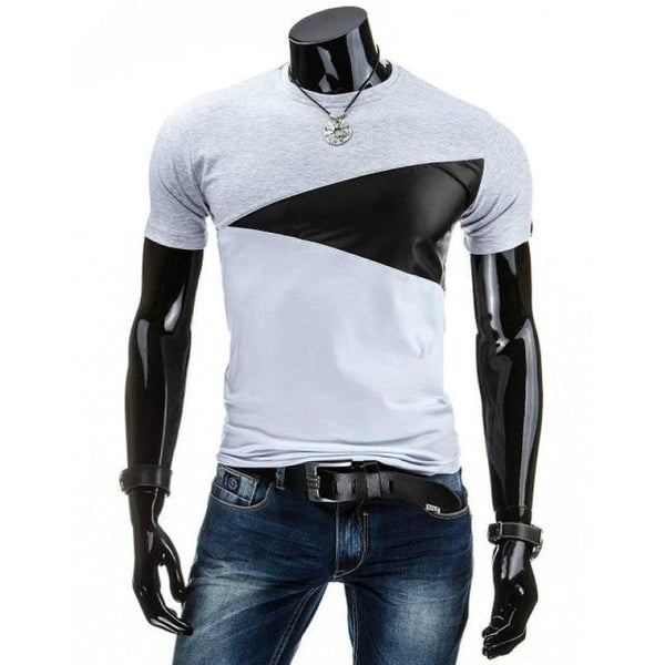 Men's Casual Fashion Cotton Military Style Patchworked T-Shirts Tees  -  GeraldBlack.com