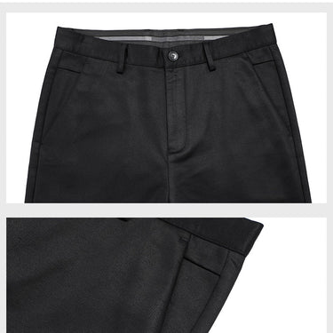 Men's Casual Fashion Cotton Regular Fit Elasticity Straight Business Pants  -  GeraldBlack.com