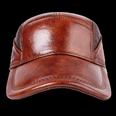 Men's Casual Fashion Outdoor Genuine Leather Adjustable Baseball Caps  -  GeraldBlack.com