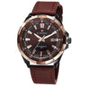 Men's Casual Fashion Waterproof Quartz Sports Military Leather Watch - SolaceConnect.com