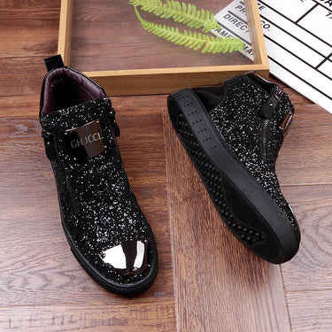 Men's Casual Fashion Zipper Outdoor High-Top Slip-On Driving Party Shoes h20  -  GeraldBlack.com