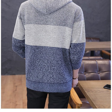 Men's Casual Fit Knitted Polyester V-neck Cardigan Sweater - SolaceConnect.com
