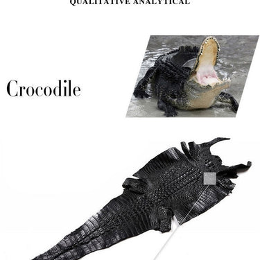 Men's Casual Genuine Crocodile Belly Skin Small Crossbody Shoulder Bag  -  GeraldBlack.com