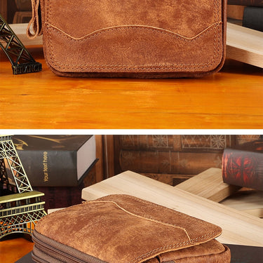 Men's Casual Genuine Leather Loop Holster Cellphone Waist Belt Bag  -  GeraldBlack.com