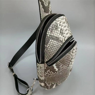 Men's Casual Genuine Leather Small Serpentine Crossbody Shoulder Bag  -  GeraldBlack.com