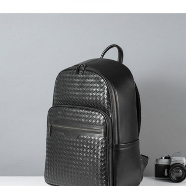 Men's Casual Genuine Leather Soft Business Travel Laptop Backpack  -  GeraldBlack.com