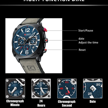 Men's Casual Luxury Luminous Business Chronograph and Date Wristwatches  -  GeraldBlack.com