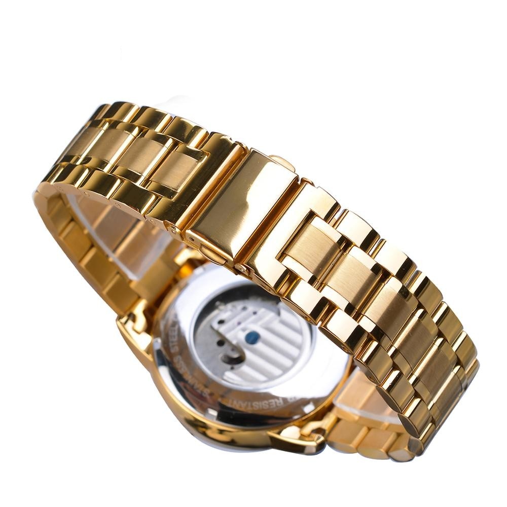 Men's Casual Moonphase Gold Mechanical Automatic Self-wind Watch  -  GeraldBlack.com