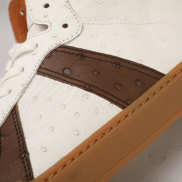Men's Casual Ostrich Leather Fashion Versatile Designer Sports Short Boots  -  GeraldBlack.com