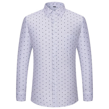 Men's Casual Print Pattern Single Patch Pocket Long Sleeve Shirt  -  GeraldBlack.com