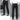 Men's Casual Pure Black Cotton Stretched Business Straight Pants  -  GeraldBlack.com