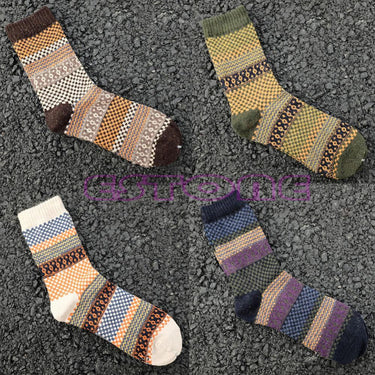 Men's Casual Soft Thick Cashmere Rabbit Wool Blend Warm Winter Socks - SolaceConnect.com