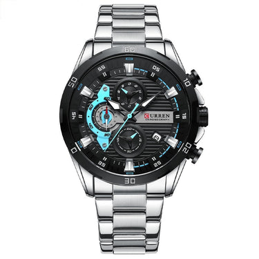 Men's Casual Stainless Steel Luminous Chronograph Sports Wristwatches  -  GeraldBlack.com