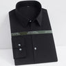Men's Casual Stretchy Long Sleeve Solid Dress Shirt Without Pocket Formal Business Standard-fit  -  GeraldBlack.com