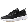 Men's Casual Summer Breathable Lace Up Gray Black Flat Mesh Shoes - SolaceConnect.com