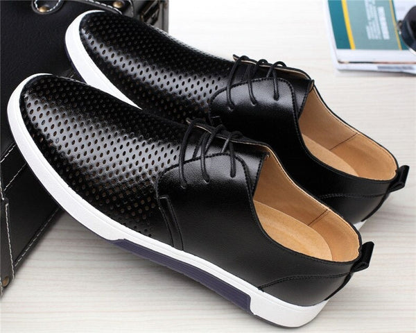 Men's Casual Summer Luxury Breathable Flat Shoes with Holes  -  GeraldBlack.com