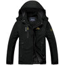 Men's Casual Windproof Multi Pockets Hooded Fleece Softshell Jacket - SolaceConnect.com
