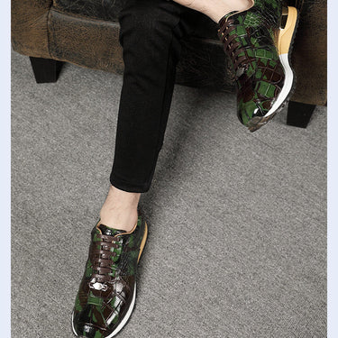 Men's Casual Winter Genuine Leather Lace-up Fashion Designer Sneakers  -  GeraldBlack.com