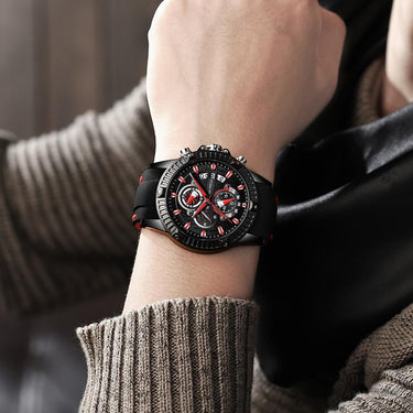 Men's Chronograph Fashion Silicone Quartz Sports Calendar Wristwatches  -  GeraldBlack.com