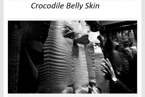 Men's Classic Business Authentic Crocodile Belly Skin Briefcase Handbags  -  GeraldBlack.com