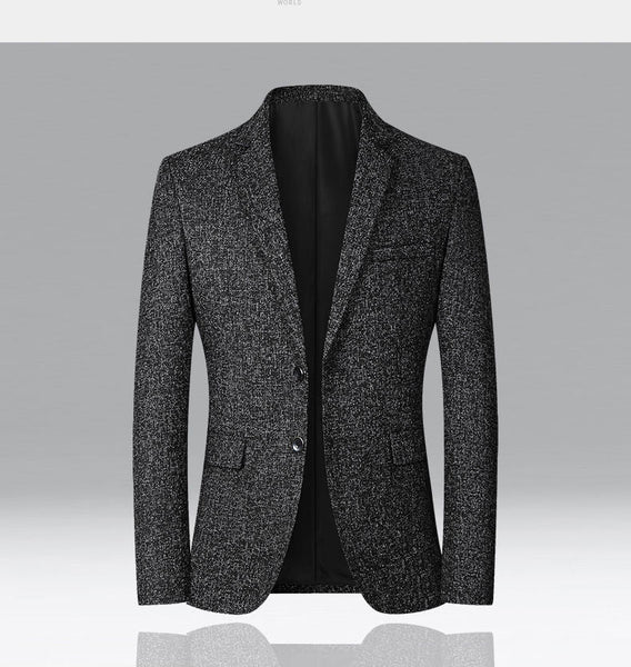 Men's Classic Casual Formal Business Solid Slim Fit Plaid Suit Blazers  -  GeraldBlack.com